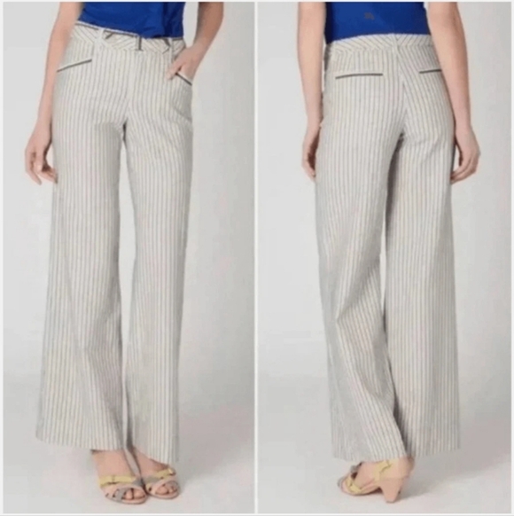 Cartonnier Pants - Cartonnier Black and White Striped Women's Trousers NWT